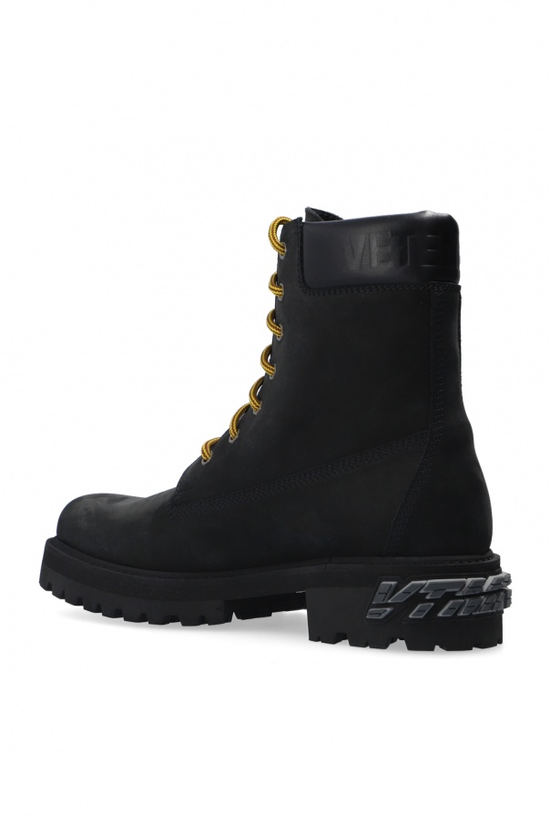 VETEMENTS Suede trekking boots with logo | Men's Shoes | Vitkac
